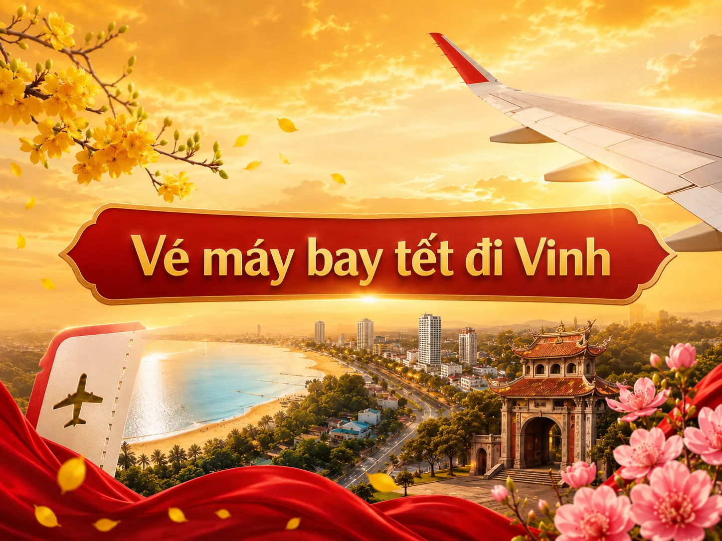 Vé máy bay tết đi Vinh
