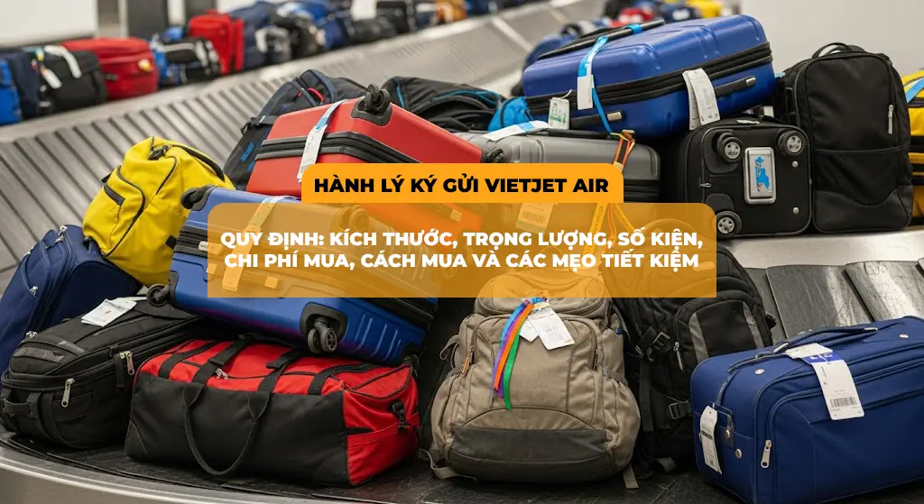 Hành lý ký gửi Vietjet: chi phí mua, kích thước & trọng lượng