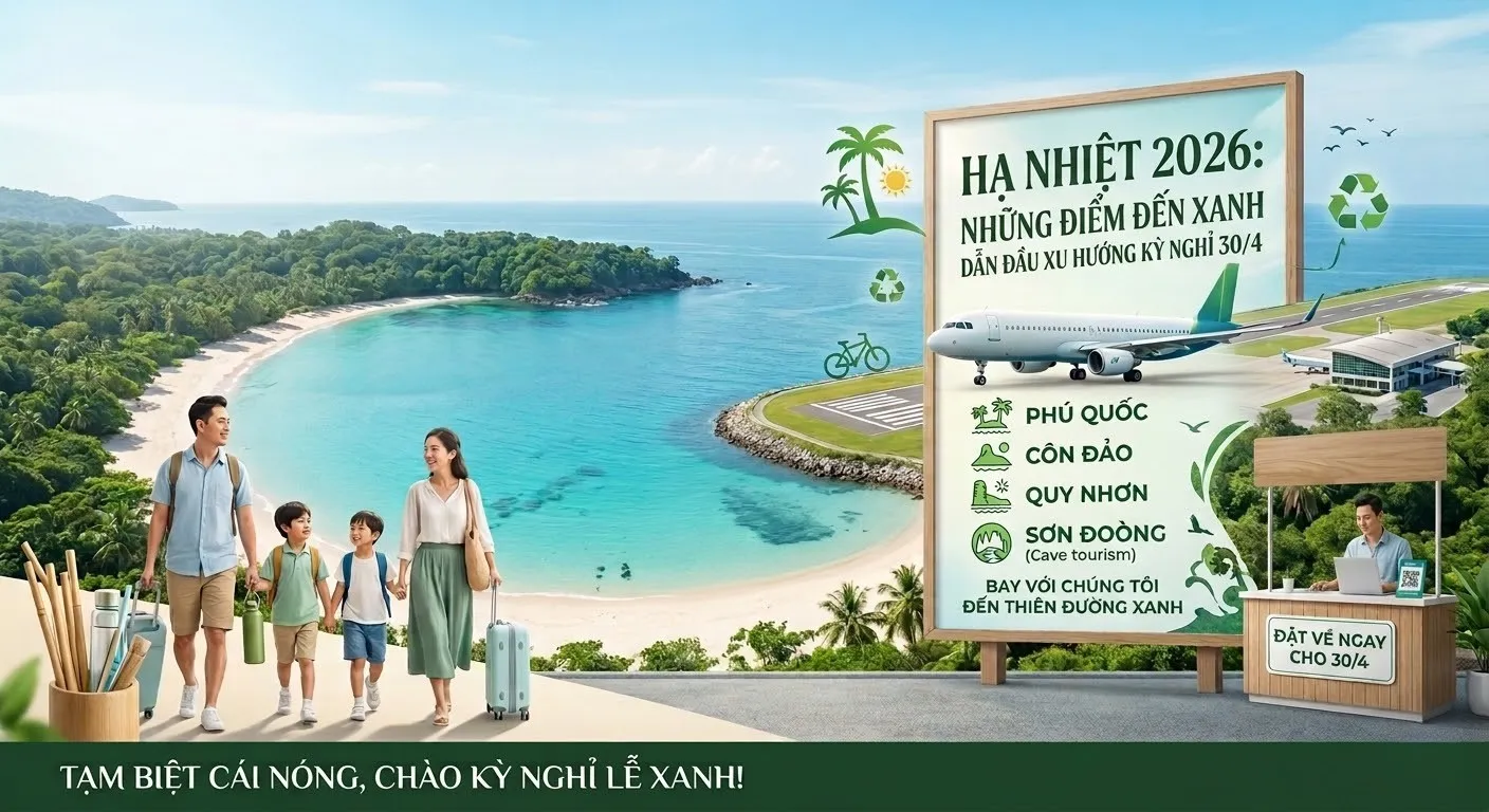Những điểm đến xanh dẫn đầu xu hướng trong kỳ nghỉ lễ 30/4 và 1/5