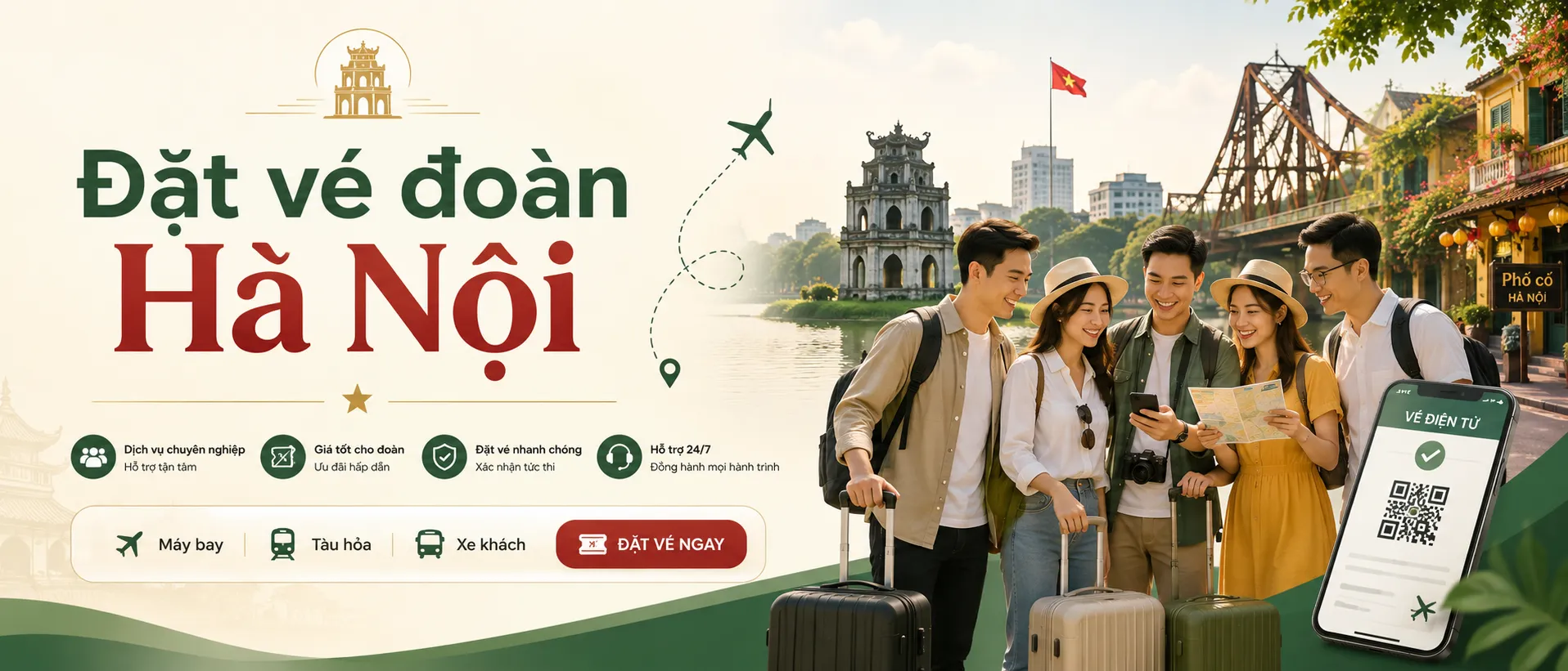 Đặt vé đoàn Hà Nội