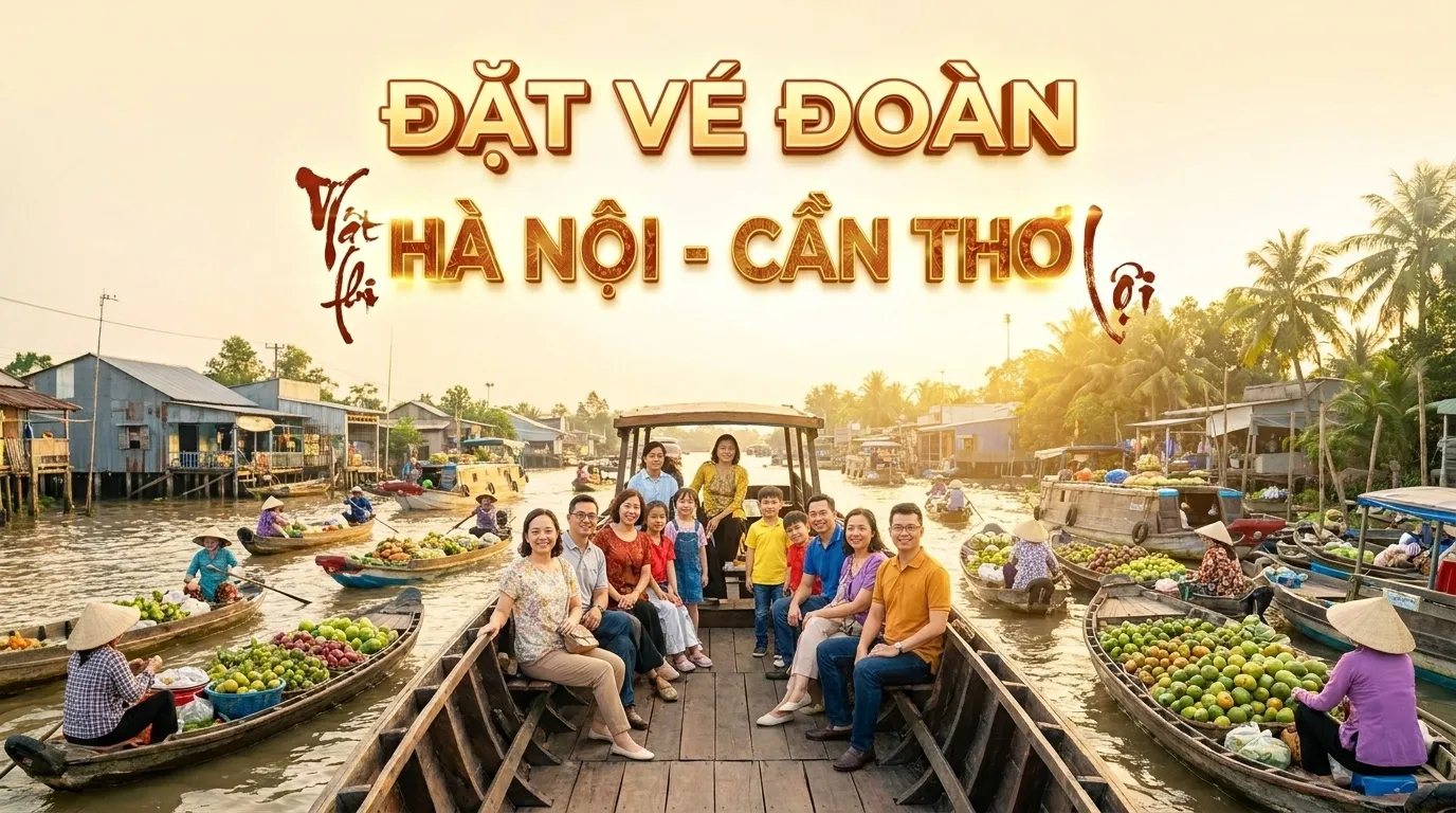 Đặt vé đoàn Hà Nội Cần Thơ