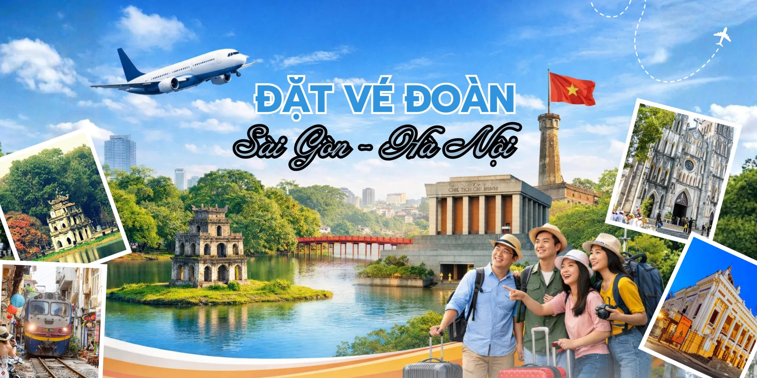 Đặt vé đoàn Sài Gòn đi Hà Nội