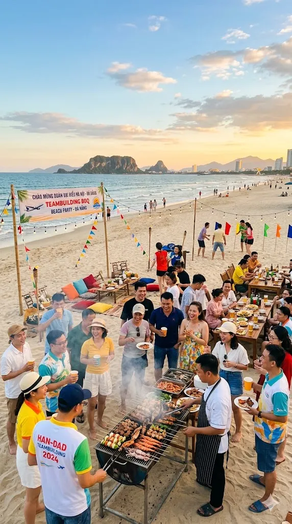 Hoạt động teambuilding trên bãi biển Đà Nẵng