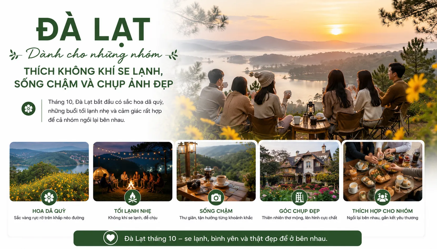 Đà Lạt se lạnh và bình yên bên nhau