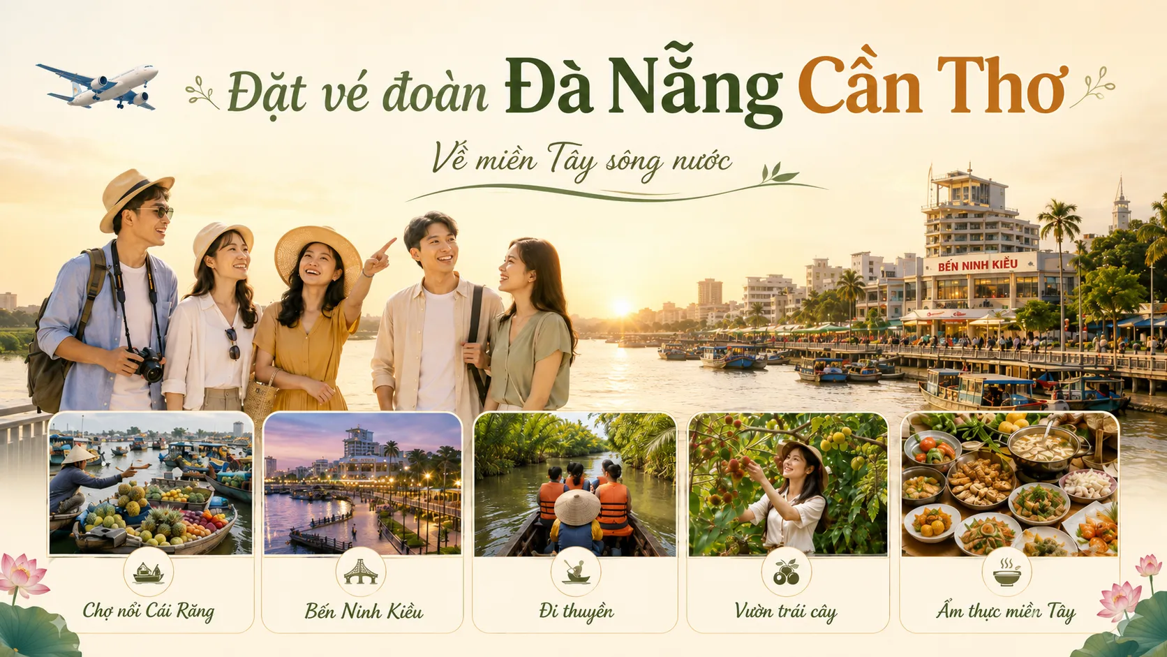 Đặt vé đoàn Đà Nẵng Cần Thơ