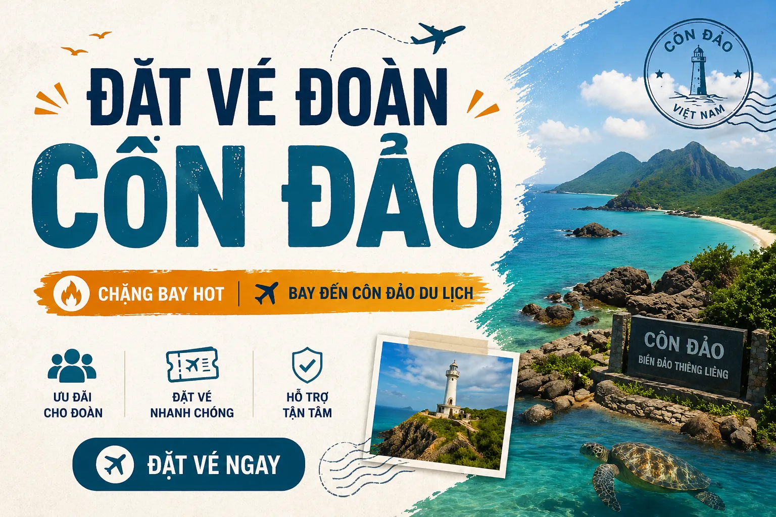 Đặt vé đoàn Côn Đảo