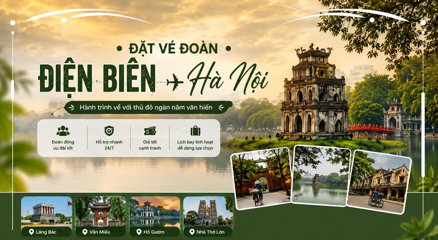 Đặt vé đoàn Điện Biên Hà Nội