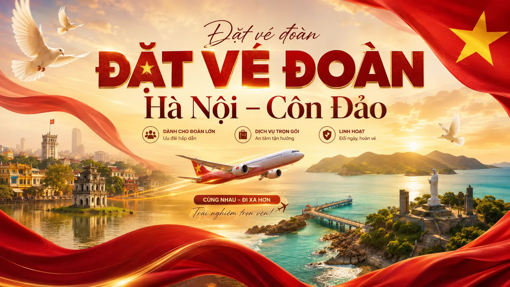 Đặt vé đoàn Hà Nội Côn Đảo