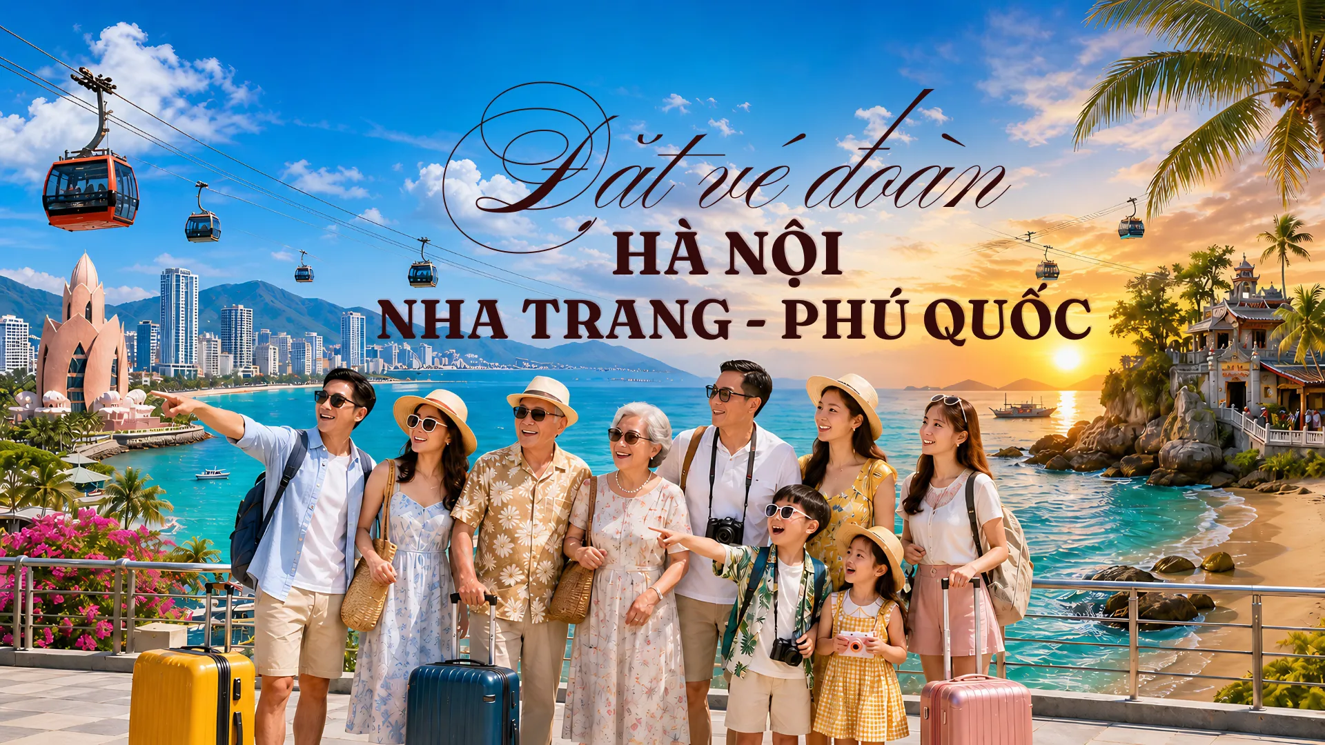 Đặt vé đoàn Hà Nội Nha Trang Phú Quốc