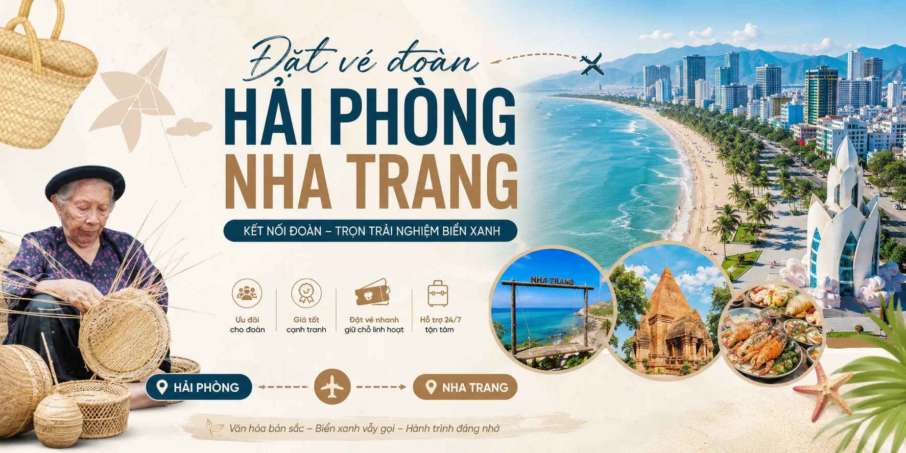 Đặt vé đoàn Hải Phòng Nha Trang