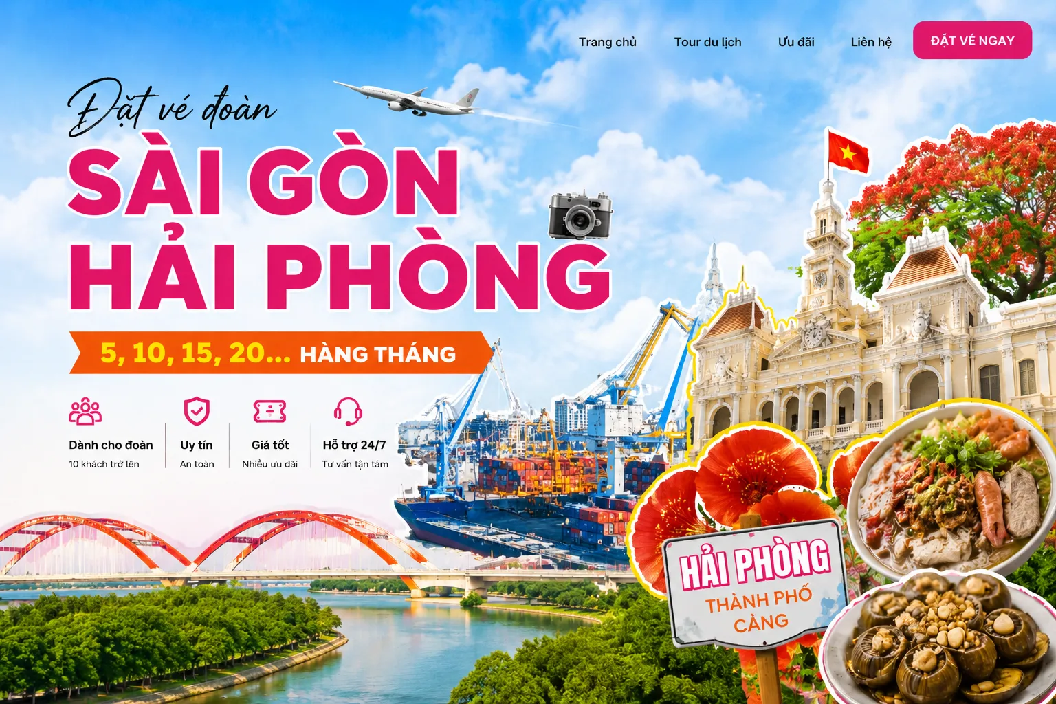 Đặt vé đoàn Sài Gòn Hải Phòng