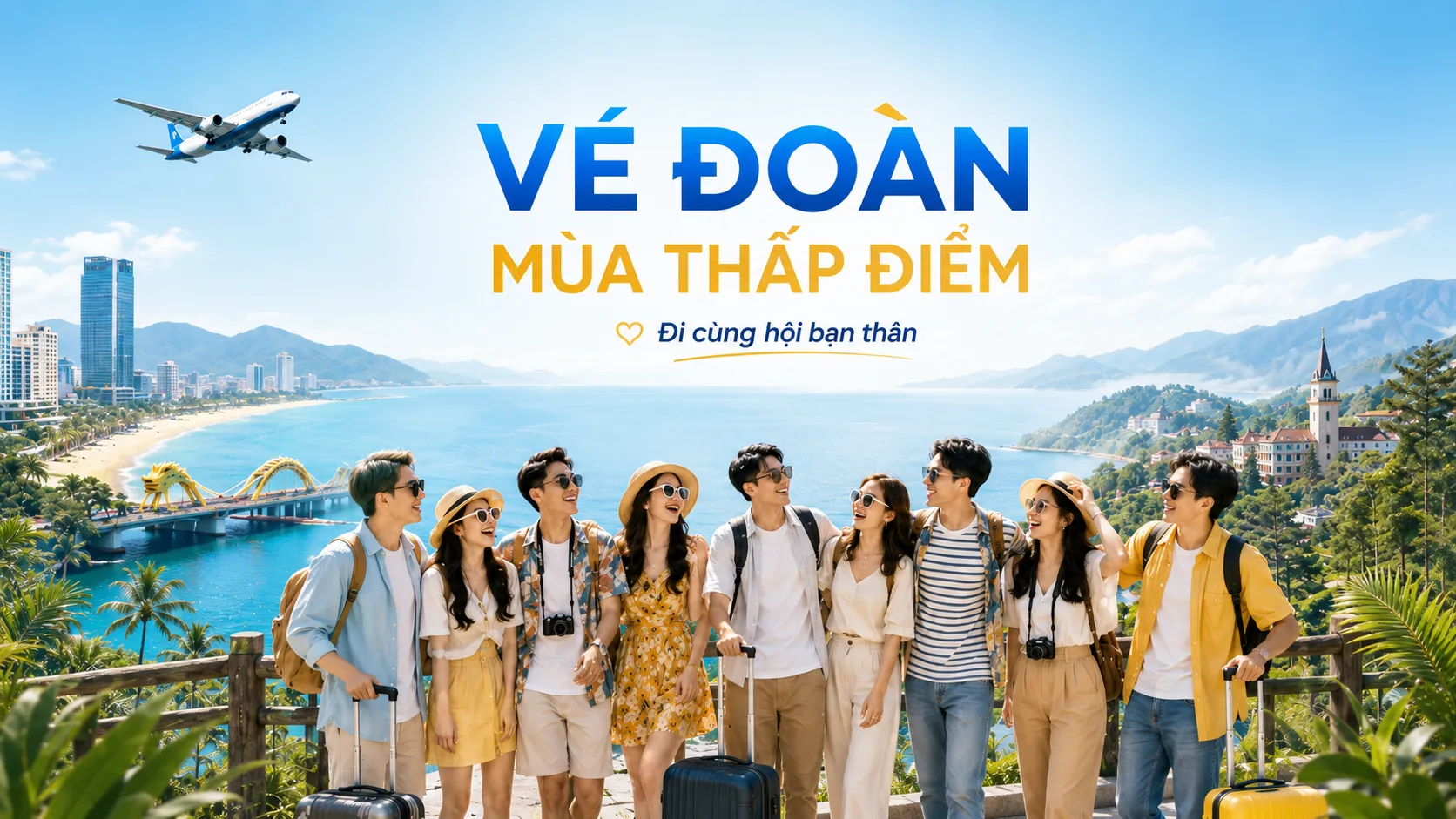 Đặt vé đoàn trong nước mùa thấp điểm