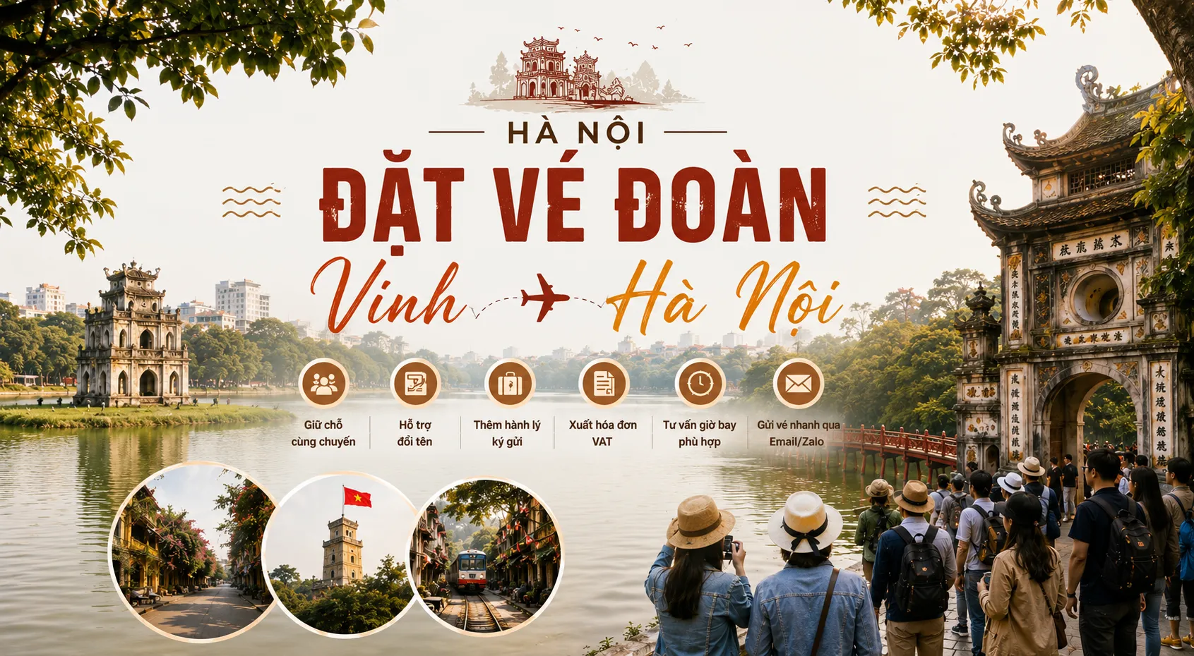 Đặt vé đoàn Vinh Hà Nội