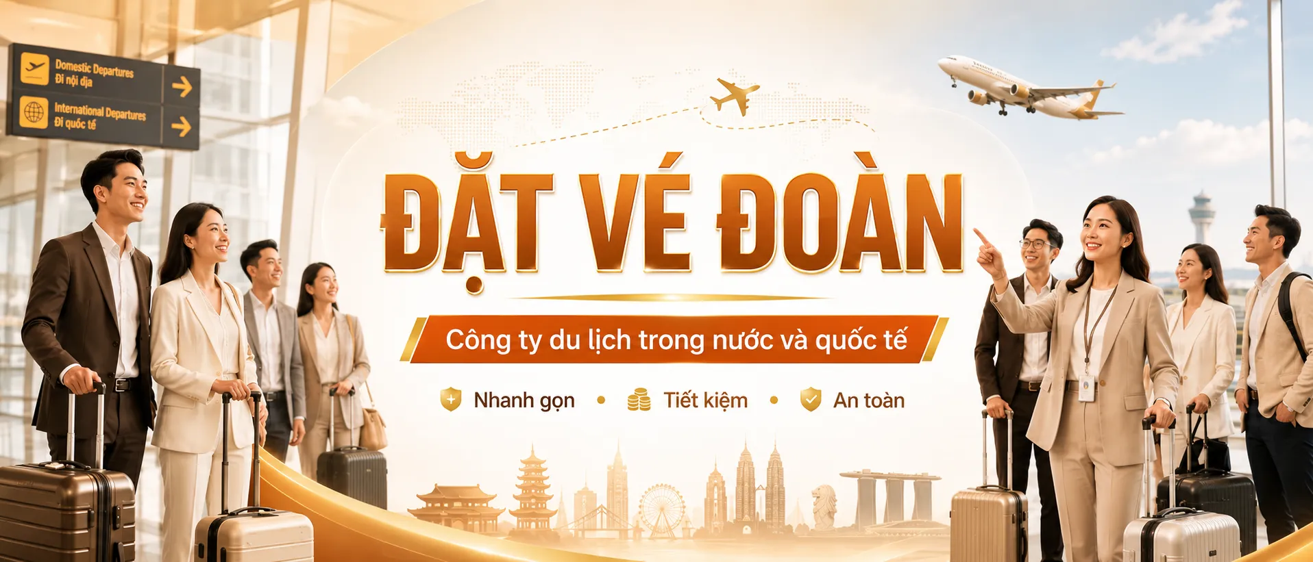 Đặt vé đoàn công ty du lịch trong nước và quốc tế