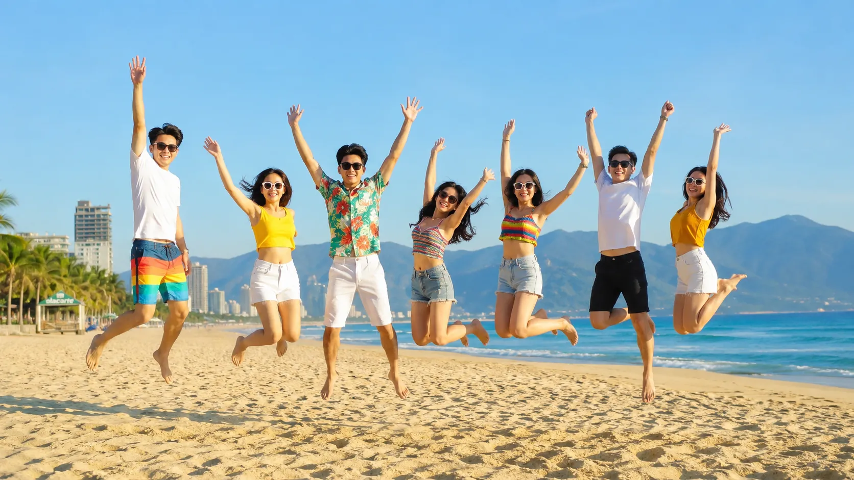 Du lịch công ty Đà Nẵng với các hoạt động teambuilding trên bãi biển