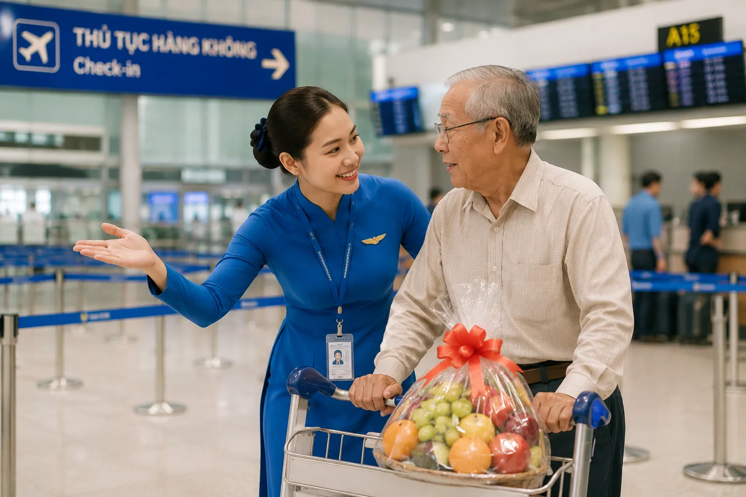 Hỗ trợ thủ tục checkin sân bay cho khách đặt vé đoàn tại timchuyenbay.vn