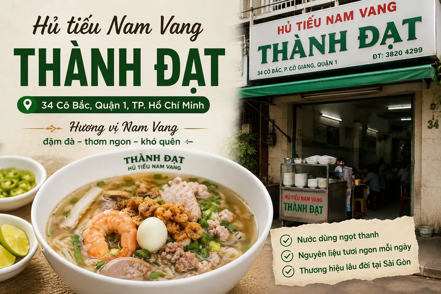 Thưởng thức món ngon hủ tiếu Namm Vang Thành Đạt tại Sài Gòn