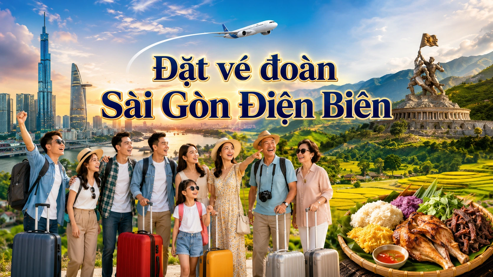 Đặt vé đoàn Sài Gòn Điện Biên giá tốt