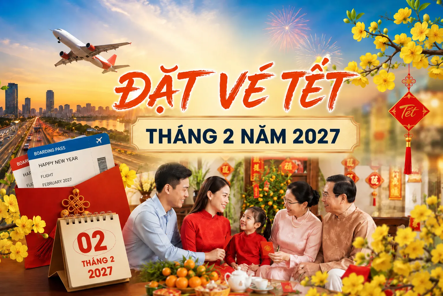 Đặt vé Tết tháng 2 2027 giá rẻ hôm nay