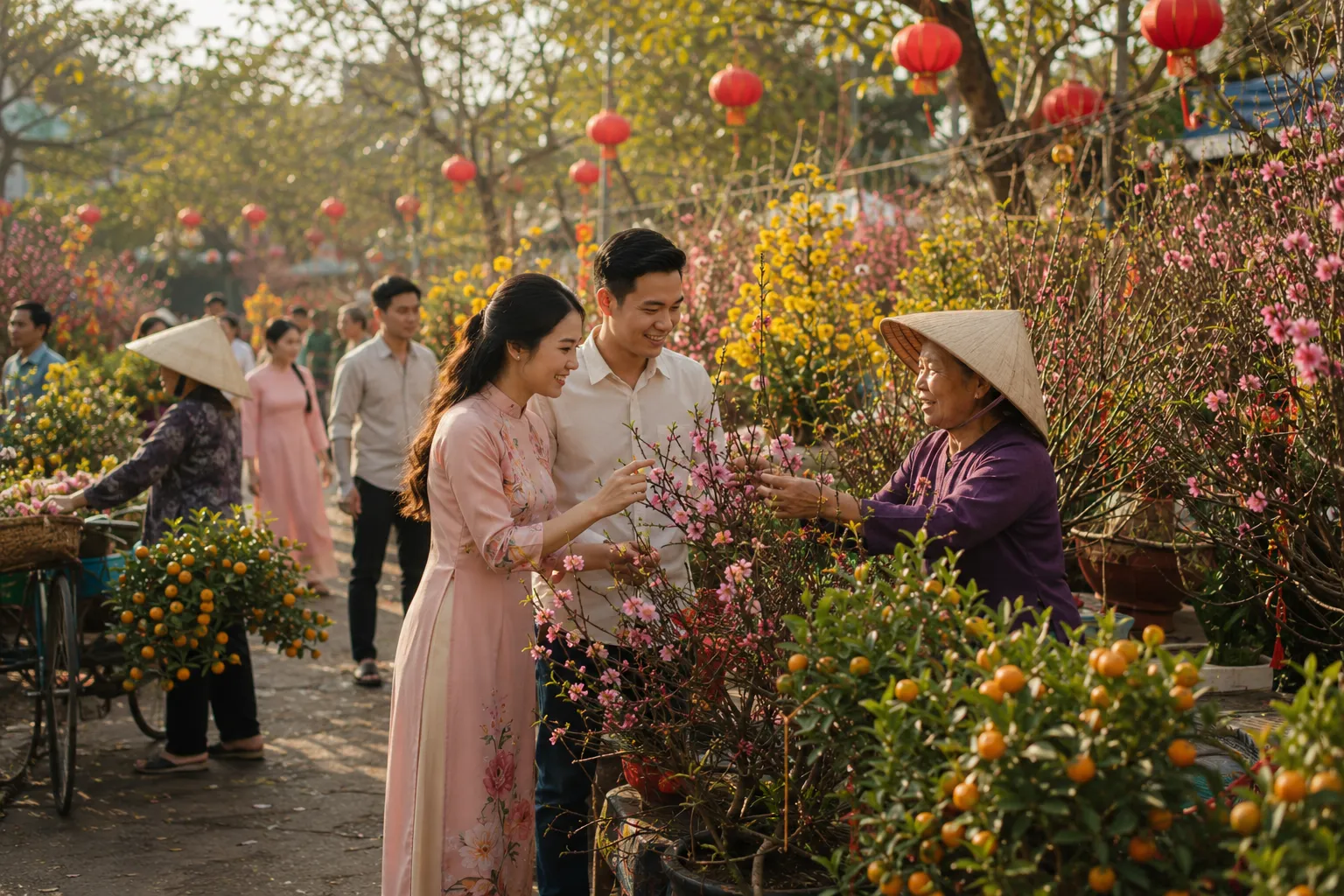 Không khí Tết 2027 với sắc xuân ngập tràn