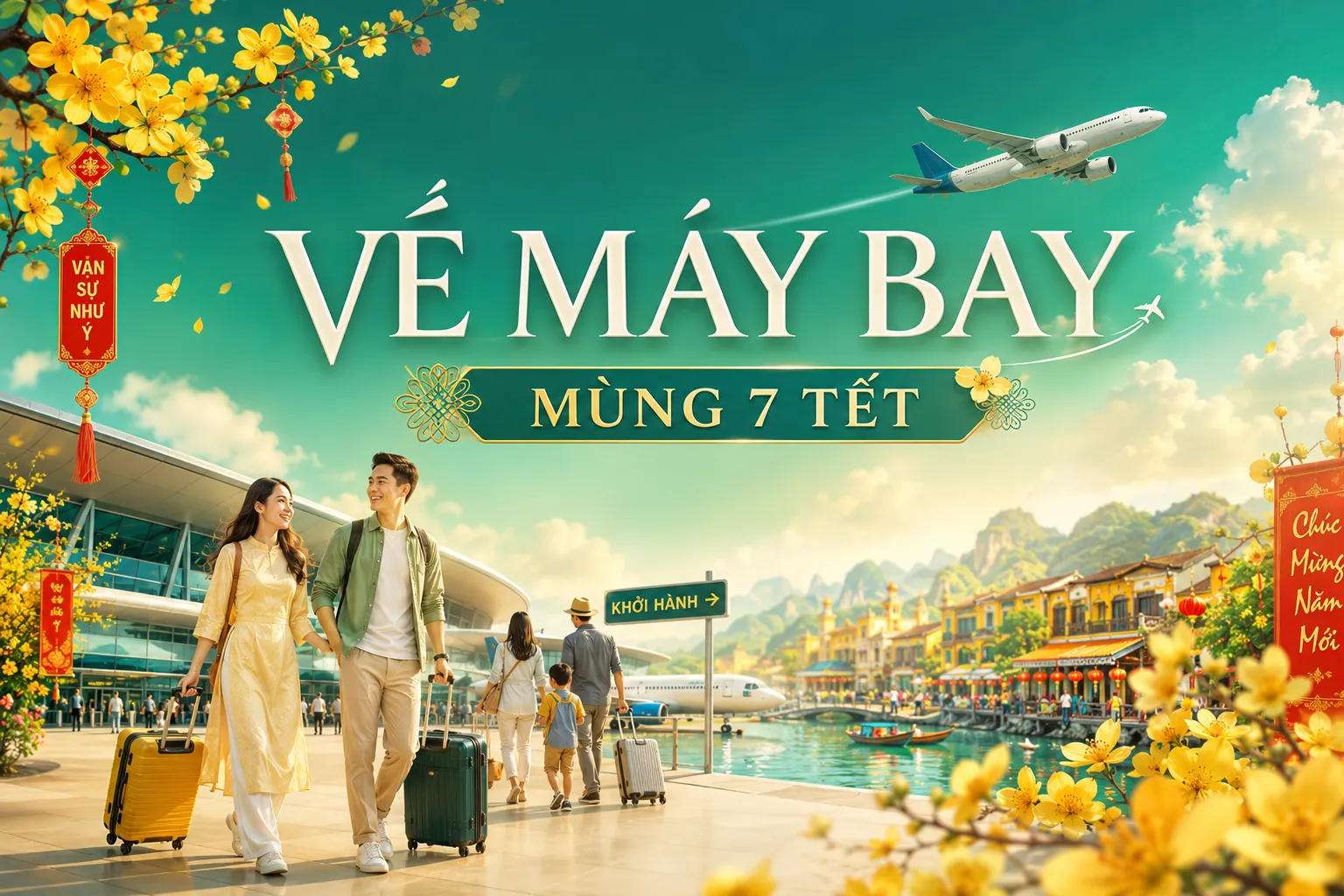 Vé máy bay mùng 7 Tết 2027 cả nhà trở lại thành phố nhẹ nhàng