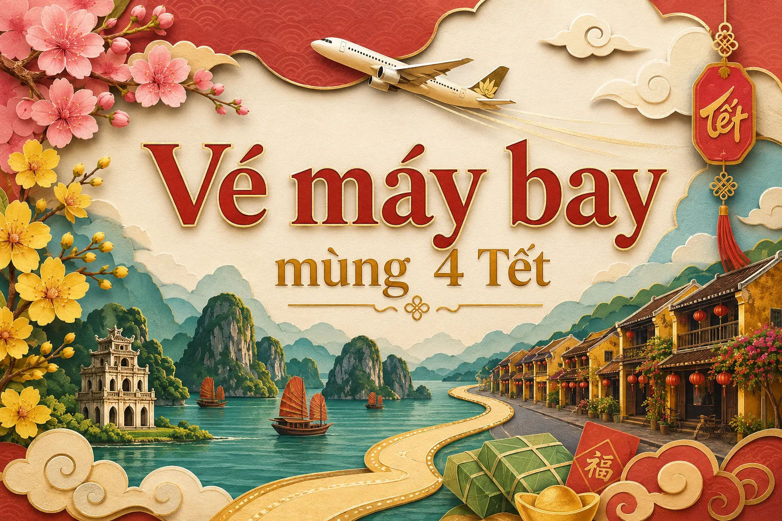 Vé máy bay mùng 4 Tết 2027 chọn chuyến về quê