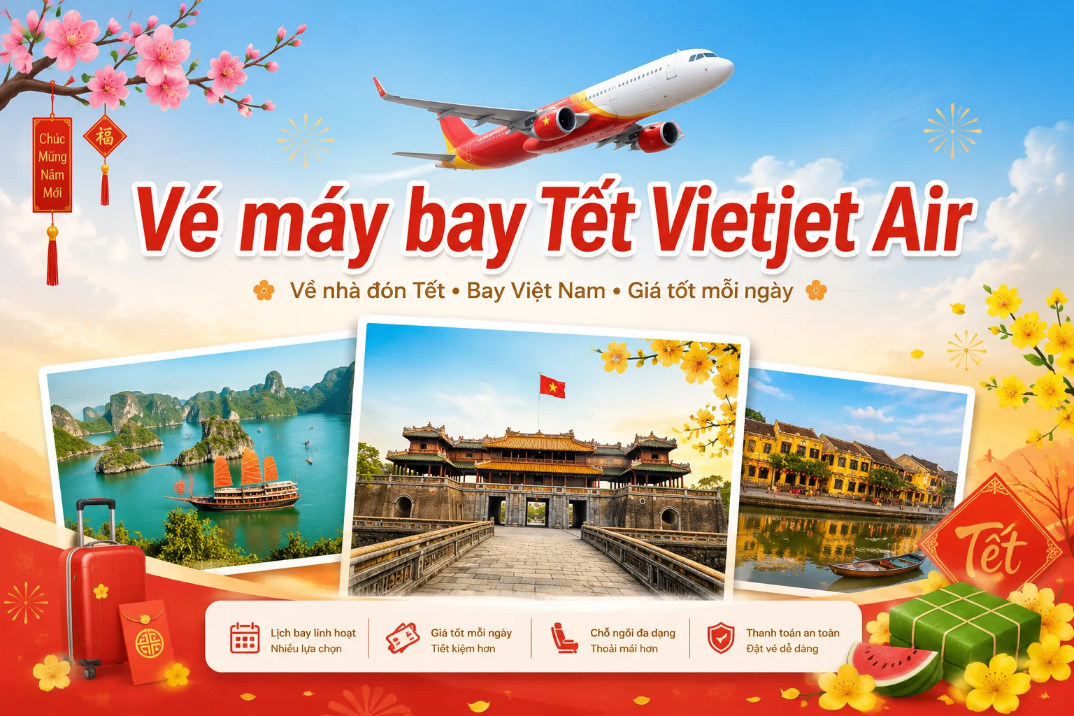 Vé máy bay Tết Vietjet Air