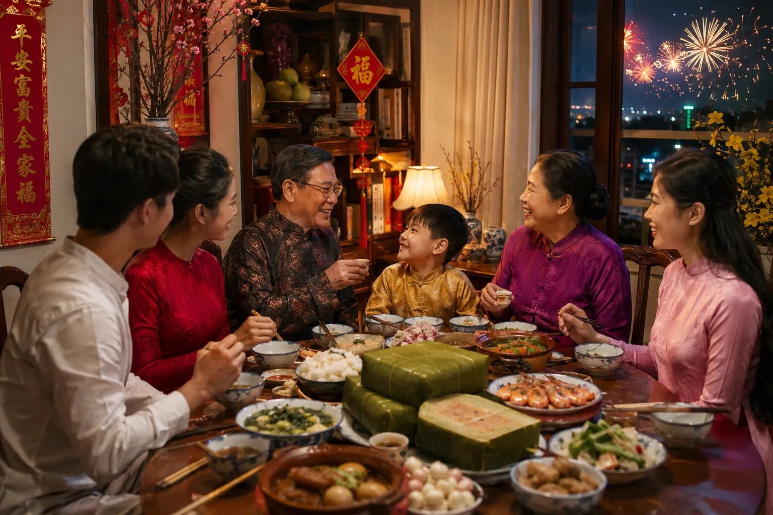 Đặt vé máy bay ngày 29 Tết đón giao thừa cùng gia đình