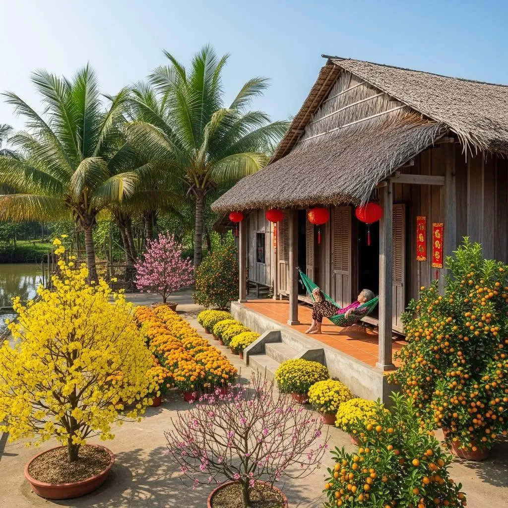 Không khí Tết ở quê miền Tây