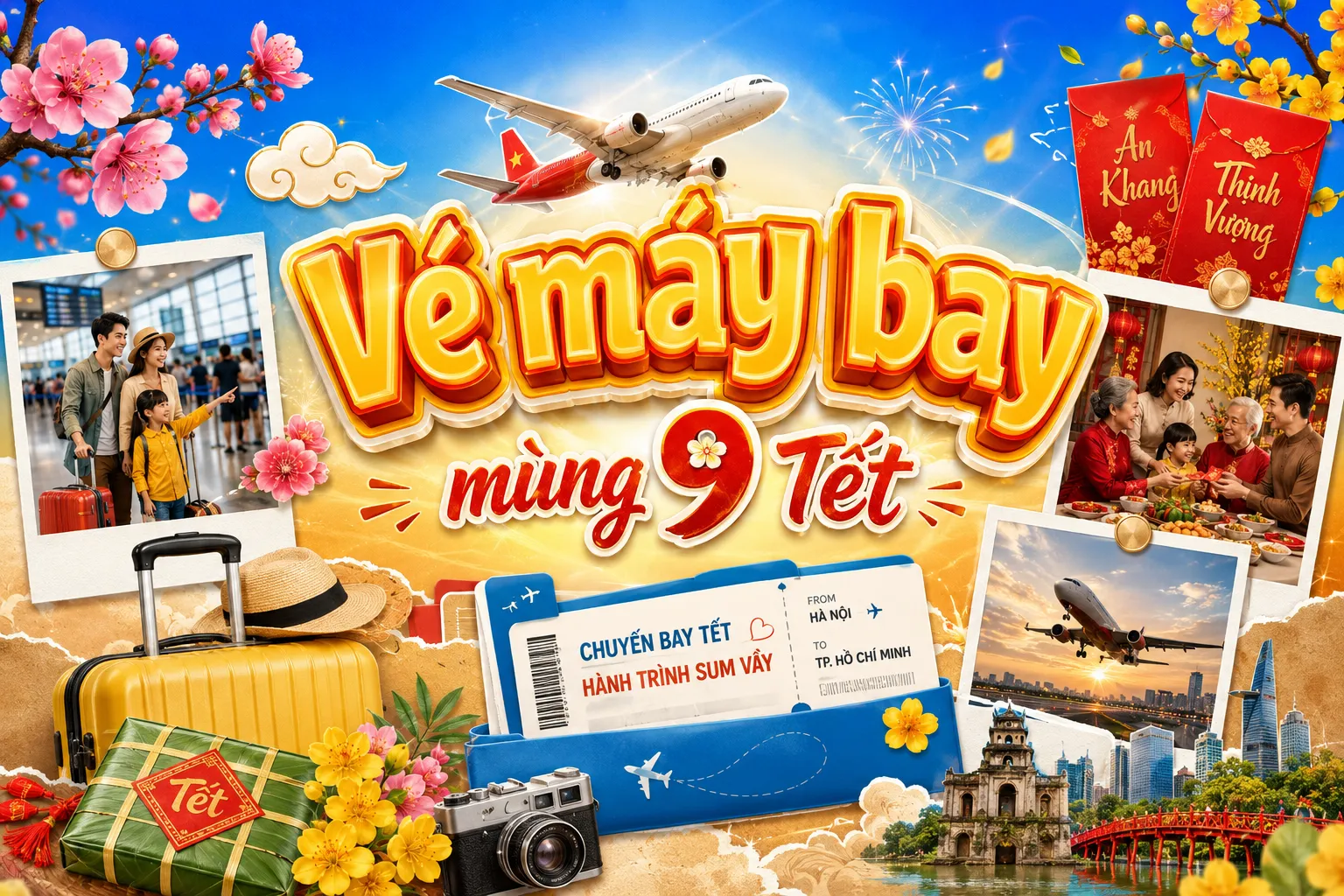 Vé máy bay mùng 9 Tết 2027 dọn xong Tết, mình đi một chuyến
